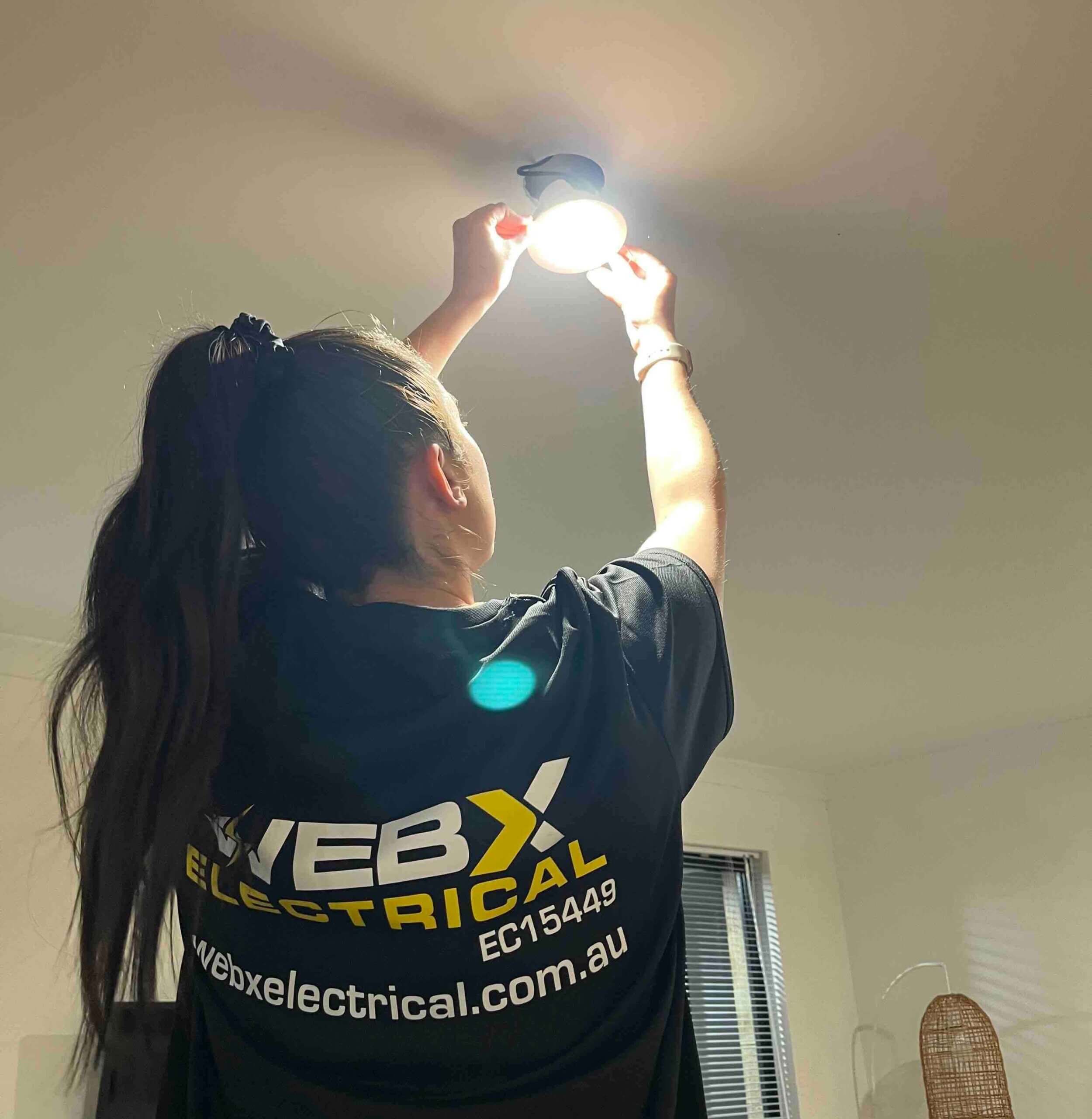 Residential Electrician Led downlight installation