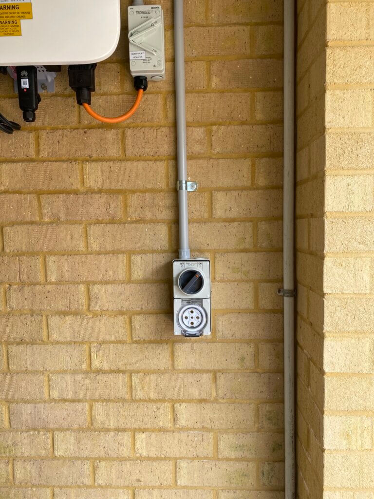 3 phase industrial socket install in perth